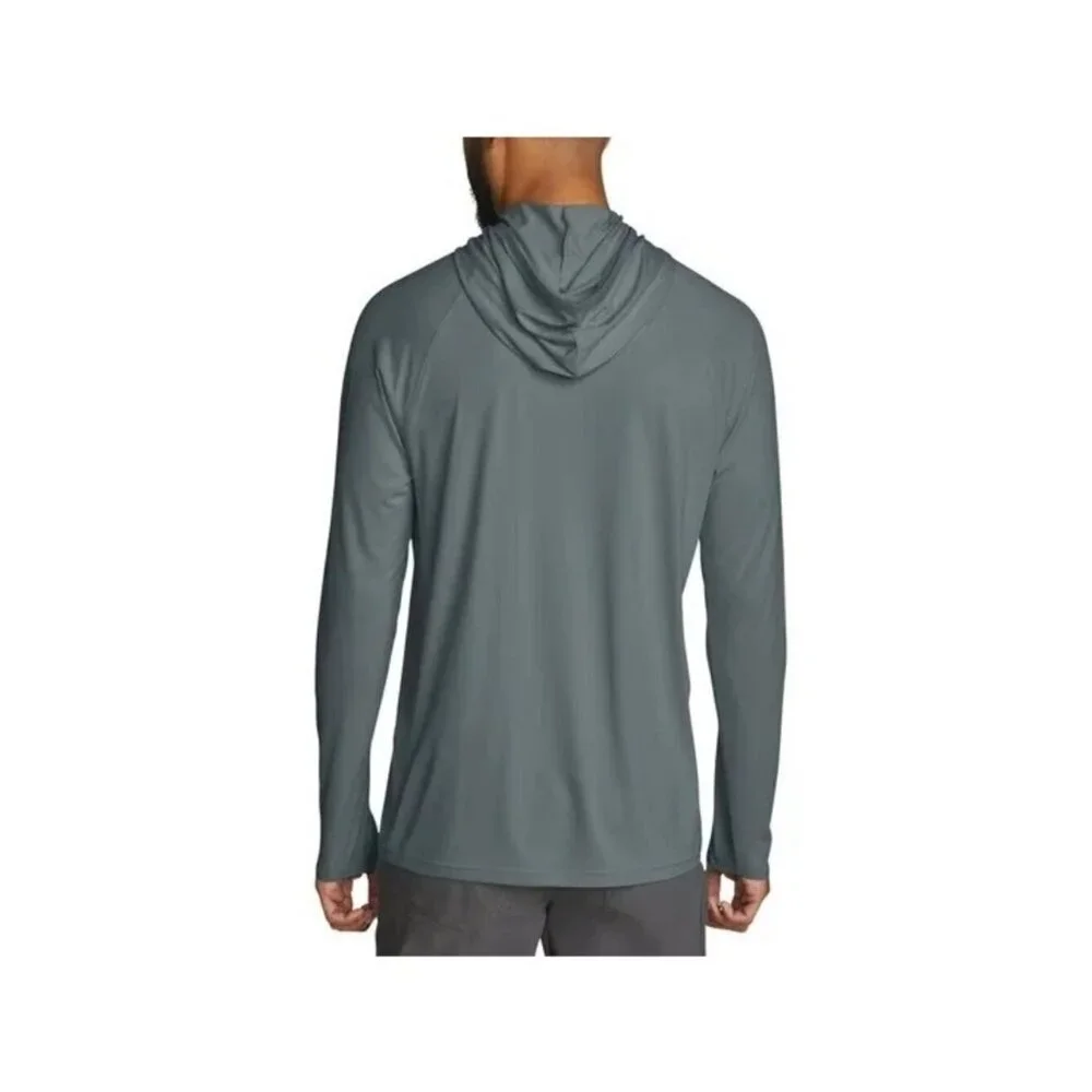 Eddie Bauer Solarfoil Hoodie Men's S Gray Slate Long Sleeve Lightweight